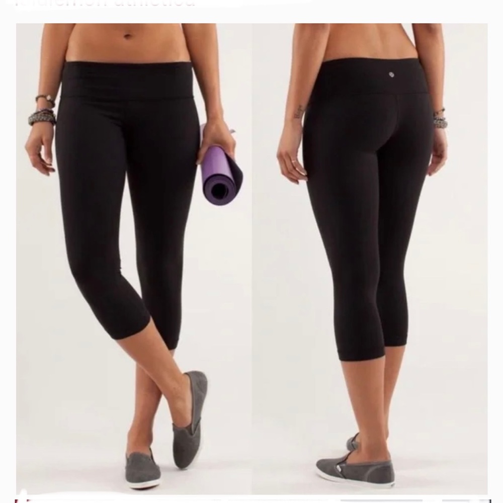 Lululemon Reversible Wunder Under Crop In Black
